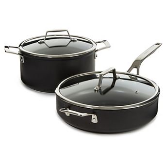 BergHOFF Essentials 4 pc Nonstick Hard Anodized Simmer Set With Glass Lids