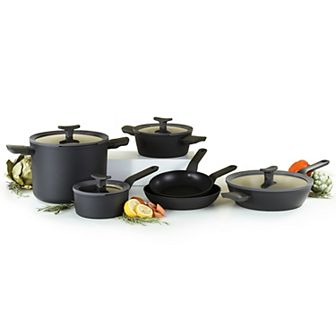 BergHOFF Leo 10 pc Nonstick Ceramic Cookware Set With Glass Lids