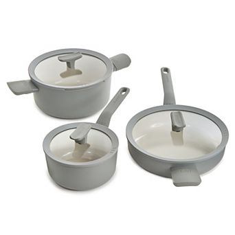 BergHOFF Balance 6 pc Nonstick Ceramic Cookware Set With Glass Lid