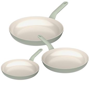BergHOFF Balance 3 pc Nonstick Sage Ceramic Frying Pan Set