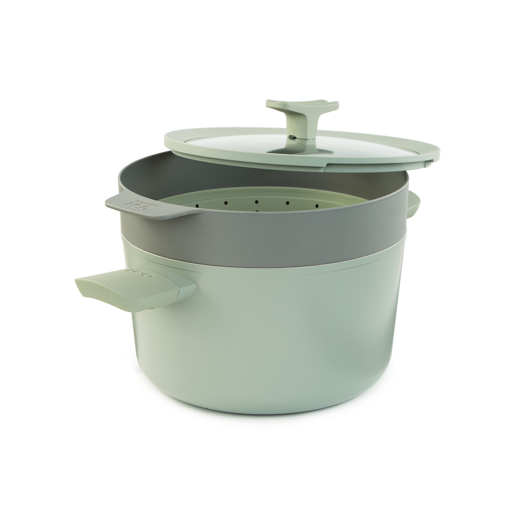 BergHOFF Balance 3 pc Nonstick Ceramic Steamer Set, Green