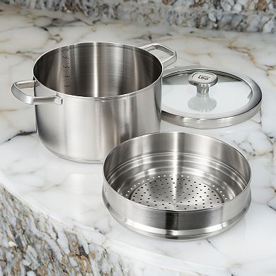 BergHOFF Leo Graphite 3 pc Stainless Steel Steamer Set