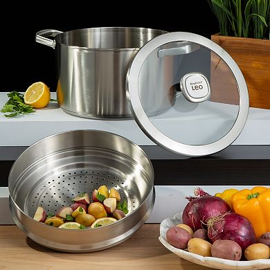 BergHOFF Leo Graphite 3 pc Stainless Steel Steamer Set
