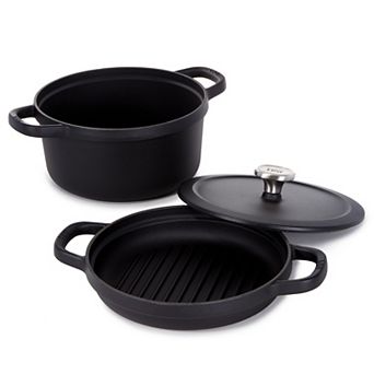 BergHOFF Leo Graphite 3 pc Enamel Cast Iron Cookware Set