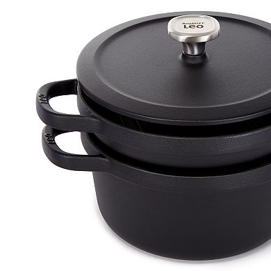 BergHOFF Leo Graphite 3 pc Enamel Cast Iron Cookware Set