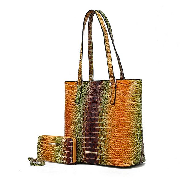 MKF Collection Piper Rainbow Faux Crocodile-embossed Women's Tote