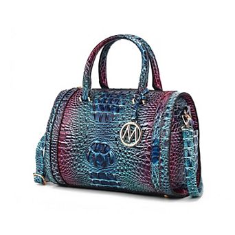 MKF Collection Eleanor Rainbow Faux Crocodile-embossed Women’s Satchel by Mia K