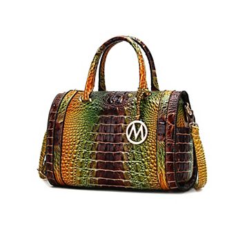 MKF Collection Eleanor Rainbow Faux Crocodile-embossed Women’s Satchel by Mia K