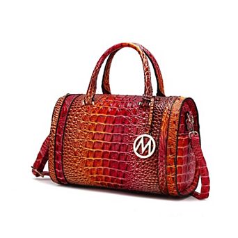 MKF Collection Eleanor Rainbow Faux Crocodile-embossed Women’s Satchel by Mia K