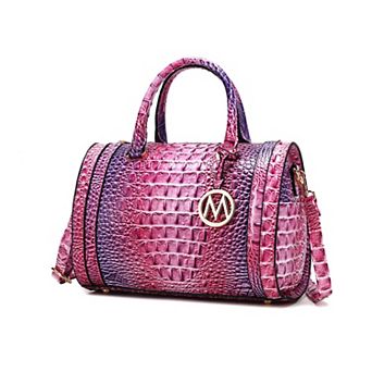 MKF Collection Eleanor Rainbow Faux Crocodile-embossed Women’s Satchel by Mia K