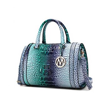 MKF Collection Eleanor Rainbow Faux Crocodile-embossed Women’s Satchel by Mia K
