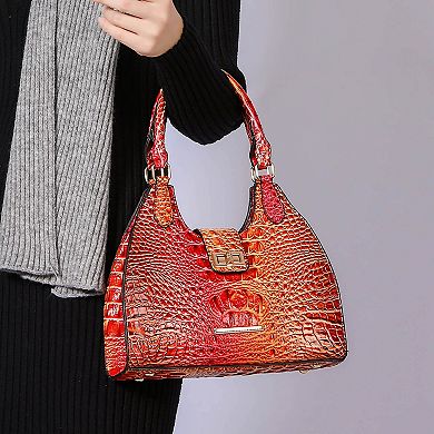 MKF Collection Ava Gradient Faux Crocodile-embossed Women’s Tote Bag by Mia K