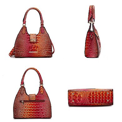 MKF Collection Ava Gradient Faux Crocodile-embossed Women’s Tote Bag by Mia K