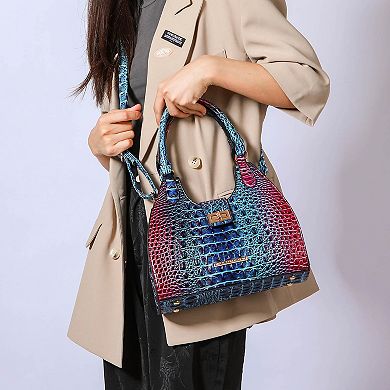 MKF Collection Ava Gradient Faux Crocodile-embossed Women’s Tote Bag by Mia K