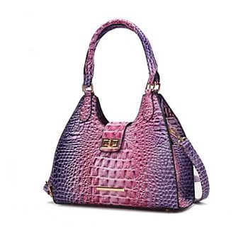 MKF Collection Ava Gradient Faux Crocodile-embossed Women’s Tote Bag by Mia K
