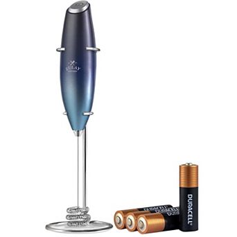 Zulay Kitchen Tornado Whisk Milk Frother with 4 AA Duracell Batteries