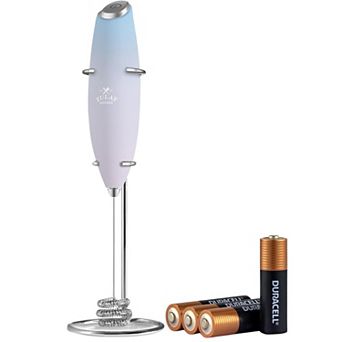 Zulay Kitchen Tornado Whisk Milk Frother with 4 AA Duracell Batteries