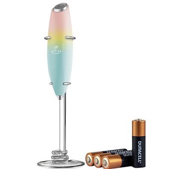 Zulay Kitchen Tornado Whisk Milk Frother with 4 AA Duracell Batteries