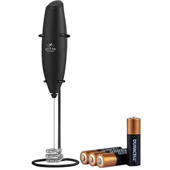 Zulay Kitchen Tornado Whisk Milk Frother with 4 AA Duracell Batteries