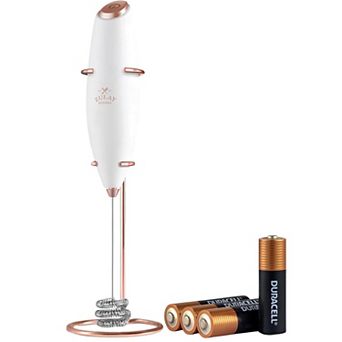 Zulay Kitchen Tornado Whisk Milk Frother with 4 AA Duracell Batteries