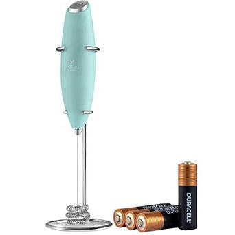 Zulay Kitchen Tornado Whisk Milk Frother with 4 AA Duracell Batteries