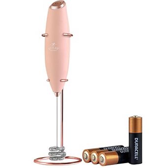 Zulay Kitchen Tornado Whisk Milk Frother with 4 AA Duracell Batteries
