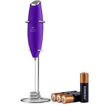 Zulay Kitchen Tornado Whisk Milk Frother with 4 AA Duracell Batteries