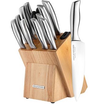 Zulay Kitchen 12 pc Ultra Sharp Kitchen Knife Set With Block And Sharpener