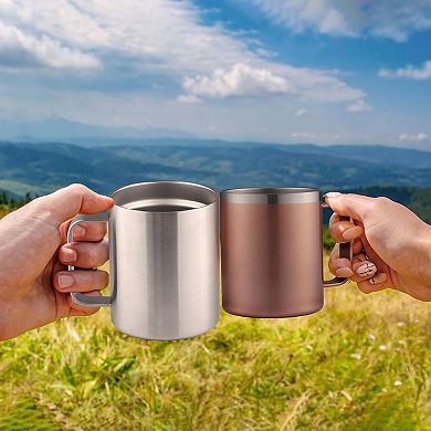 Zulay Kitchen 12oz Insulated Coffee Mug With Lid