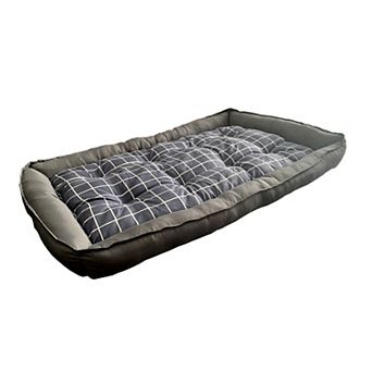 Grey Checker Dog Bed XL