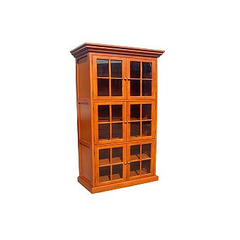 Honey 6 Door Library Bookcase