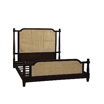 Elegant Cane Quen Size Bed