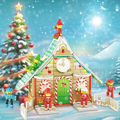 PicassoTiles 50 PC Christmas Cottage Themed, Magnetic Tiles, Magnetic Building Blocks for Kids 3+