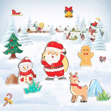 PicassoTiles 46 PC Gingerbread House Themed, Magnetic Tiles, Magnetic Building Blocks for Kids 3+