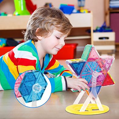 Magnet Tile Building Blocks Ferris Wheel Playset
