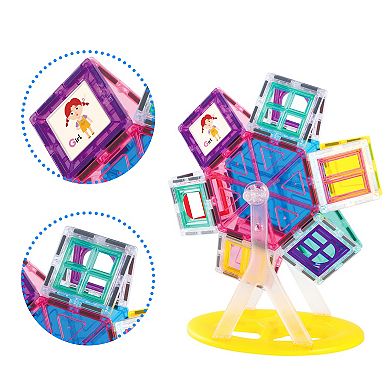 Magnet Tile Building Blocks Ferris Wheel Playset