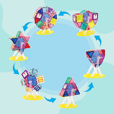 Magnet Tile Building Blocks Ferris Wheel Playset