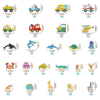 PicassoTiles 150 PC Magnetic Blocks 3-in-1 Aquarium, Safari, and Metro Theme, STEM Toy for Kids 3+