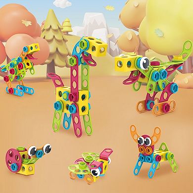 Picassotiles 115 Piece Engineering Construction Toy With Hand Tools