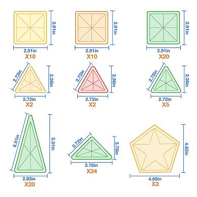 PicassoTiles 106 PC Magnetic Tiles Set with String Lights Christmas Tree Holiday Theme for Kids 3+