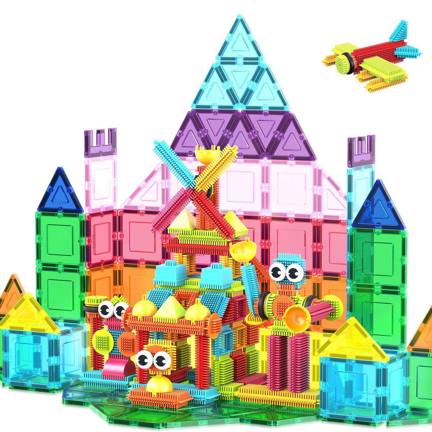 Magnetic Tiles Buy PicassoTiles 60 Pieces Clear 3D Magnetic