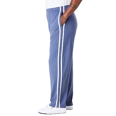 KingSize Men's Big & Tall Lightweight Jersey Side-Striped Sweatpants