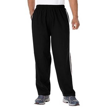 KingSize Men's Big & Tall Lightweight Jersey Side-Striped Sweatpants
