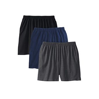 KingSize Men's Big & Tall Lightweight Jersey Shorts 3-Pack