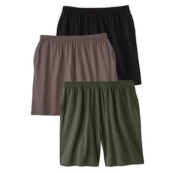 KingSize Men's Big & Tall Lightweight Jersey Shorts 3-Pack