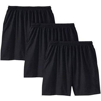 KingSize Men's Big & Tall Lightweight Jersey Shorts 3-Pack