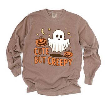 Cute But Creepy Garment Dyed Long Sleeve Tees