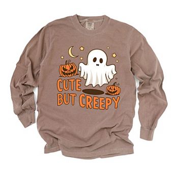 Cute But Creepy Garment Dyed Long Sleeve Tees
