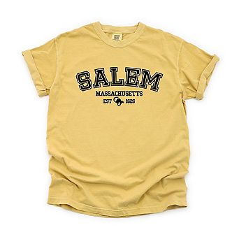 Salem Massachusetts Garment Dyed Tees