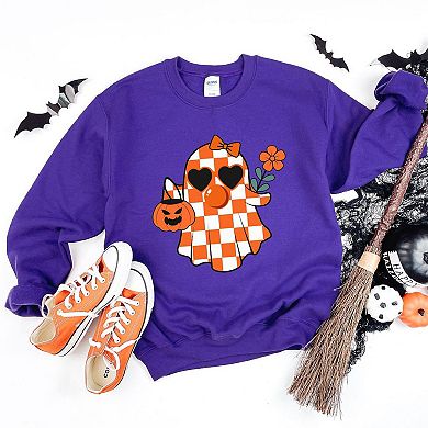 Checkered Girl Ghost Sweatshirt